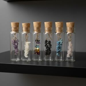 NEW Gemstone Earrings In a Bottle